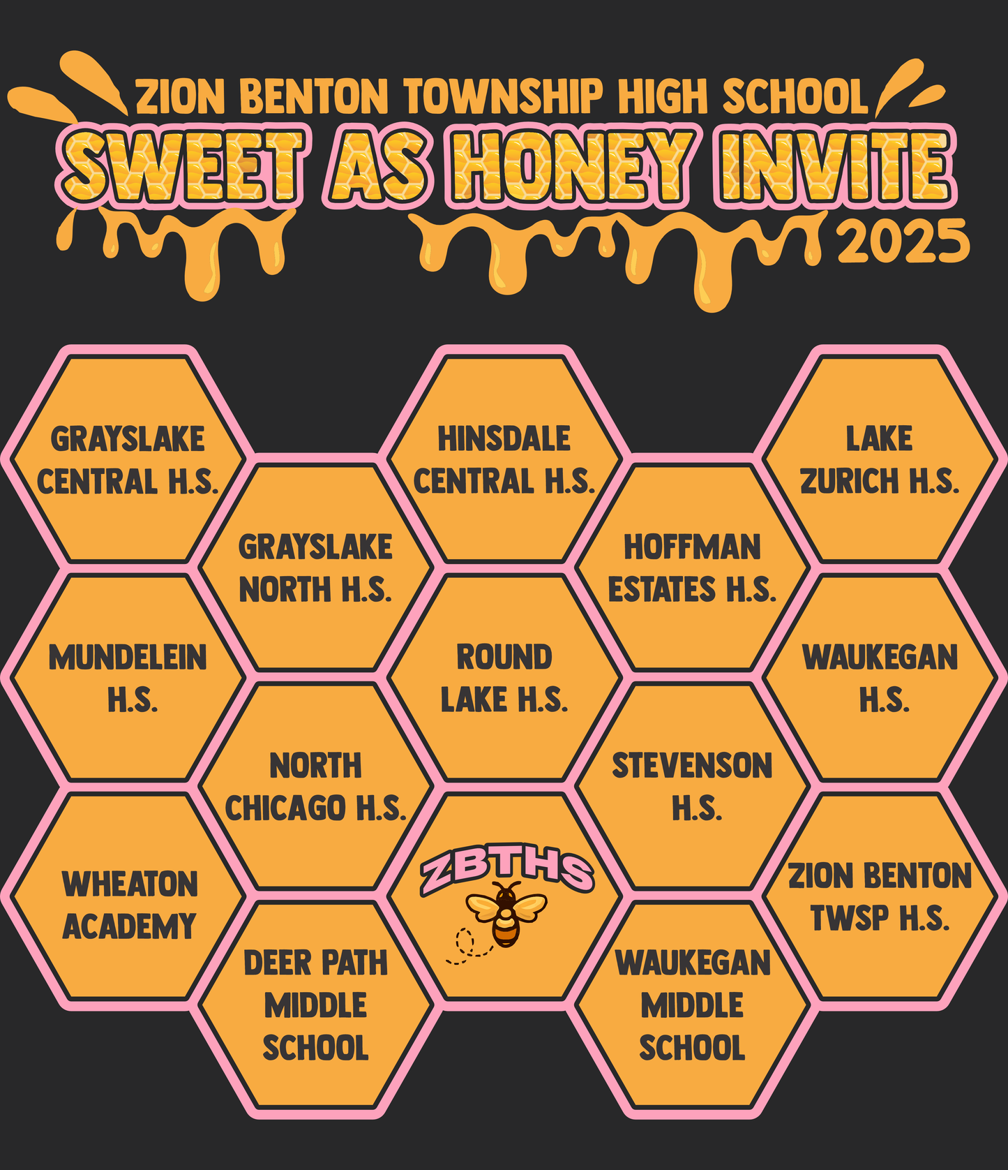 ZBTHS "Sweet as Honey" Cheer Invite Hoodie
